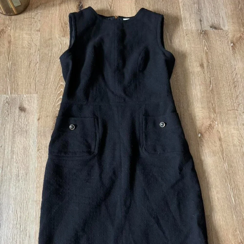 Tory Burch Black Wool Sleeveless‎ Classy Dress Size 6
